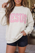 LAS Polka Dot JESUS / FAITH Mock Neck Sweatshirt (S-XL)