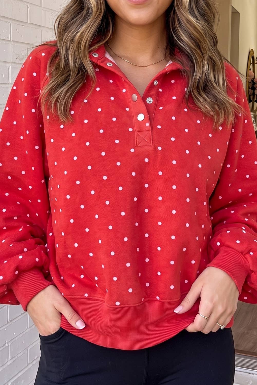 LAS Chocolate Chip Polka Dot Pullover Sweatshirt (S-XL)